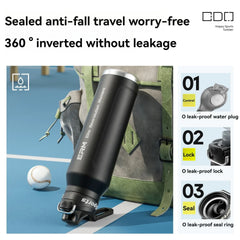 Insulated Water Bottle Stainless Steel Tumble Cycling Cold And Hot Flasks Double Wall Portable With Handle Sports Outdoor Cup