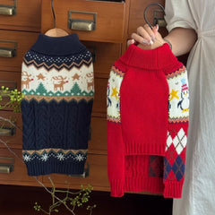 New Christmas Sweater for Small Medium Dog Warm Sweater Clothes for Dog Cat Party Wear