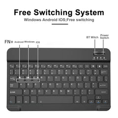 2025 New Bluetooth Wireless Keyboard Mouse For IOS Android Windows Tablet For iPad Mini Pro Keyboard Multi functional operation