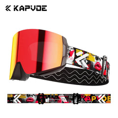 Kapvoe Snow Goggles Ski Snowboarding Skiing Sunglasses for Women Men Anti-Fog Lens UV400 Photochromic Glasses Motorcycle Glasses
