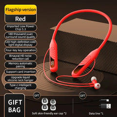 BT8 Wireless Bluetooth 5.3 Neckband Headset – 1800Hr Battery | LED Display | Deep Bass | Sports | Type-C | FlipStylez LLC®