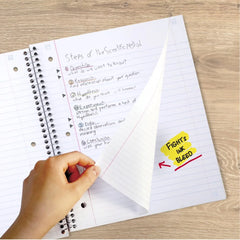 Spiral Notebook with Study App 5 Subject Wide Ruled 8 x 10.5 Inches Amethyst Color for School College Office Supplies