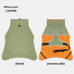 Dog Clothes Outdoor Jacket Outfit Waterproof Rainproof Clothing Coat Pet Outdoor Rain Dual Use Cloth Large Dog Pet Wind Clothes