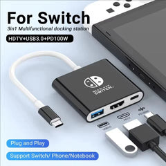 Switch1 Dock 4K HDMI USB 3.0 Hub Adapter USB C Splitter TV Portable Docking Station for Nintendo Laptops PC iPad MacBook Air Pro