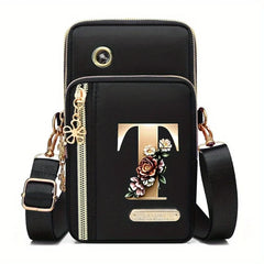 Huaben Letter Z Printed Fashion Casual Messenger Bag Change New Nylon Cloth New Mobile Phone Bag Women's Bag