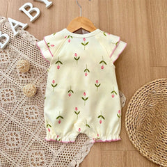 Baby Girl Rompers Summer Short Sleeve Clothing Cotton Girls Onesies