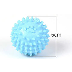 Dog Chewing Toy Interactive Rubber Ball for Small Large Dog Cat Pet Tooth Cleaning Indestructible Footprint Ball Pet Accessories