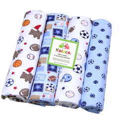 4Pcs/Lot 100% Cotton Muslin Flannel Baby Swaddles Soft Newborns Blankets Baby Blankets Newborn Muslin Diapers Baby Swaddle Wrap