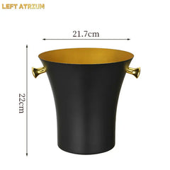 European Stainless Steel Ice Bucket Beer Red Wine Juice Drink Cooler Bar Family Party Champagne Ice Bucket Bar Wine Accessories