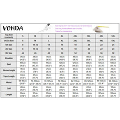 VONDA Women Plus Size Sets Elegant 2PCS Solid Color Two-piece Outfits Short Sleeve Summer Tops Long Skirts Streetwear Dress Sets