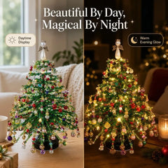 Handmade DIY Beaded Christmas Tree Kit with Light Up Crystal Bead Mini Bead Weaving Set Sparkling Educational
