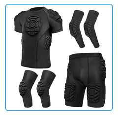Impact Resistant Goalkeeper Clothing- Men's Compression Jersey & Shorts for Football Basketball Sports