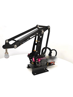 Cheap 3 DOF Metal Robotic Arm Mechanical Manipulator with Metal 25KG Digital Servos Arduino UNO Air Pump Suction Cup DIY Toys
