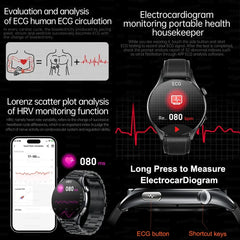 2026 New Smart Watch NFC ECG+PPG Blood oxygen Uric Acid Blood Pressure Sapphire Smartwatch Men For Android iOS Smart watch men