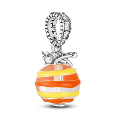 925 Sterling Silver Fashion Bee Honey Jar Sunflower Autumn Series