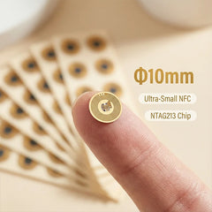 10mm FPC NFC Tag NTAG213 Rewritable Sticker for iPhone Android Devices Mini RFID Sticker 144 Bytes for Smart Home Automation