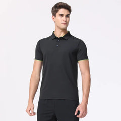 Quick Dry Men's Sports Polo Shirt Golf Wear Summer Gym Fitness Training Clothing Comfortable Breathable Shirts