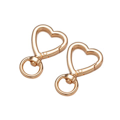 5Pcs Heart Shape Rotation Alloy Lobster Spring Clasps Openable Key Ring  Hook Carabiner Connector Dog Chain Buckles DIY Jewelry