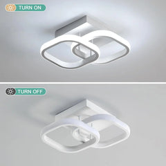 Modern LED Ceiling Lights Square Aisle Lamps Small Corridor Ceiling Fixtures for Hallway Kitchen Bedroom Stair Living Room Study