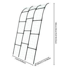 Garden Arch Trellis 82.7in Tall, Climbing Plant Support 35.4x31.5in, Steel Arbor for Cucumber Grape Vine Tomato