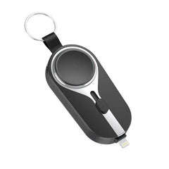 Mini Emergency Keychain Power Bank 2-in-1 Wireless Charging Watch Mobile Power Supply for Apple Watch and iPhone Xiaomi Samsung