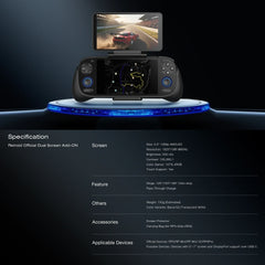 Retroid Dual Screen Add-on Expand 5.5Inch Oled Screen Back Clip Design With TypeC Plug For RP4Pro/RP Mini/RP MiniV2/RP5