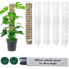 24/36/48Inch Climbing Plant Water Moss Column Indoor Plastic Moss Pole for Sphagnum Support Potted Plants Sticks Growth Garden