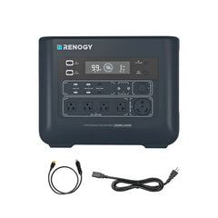 Renogy PowerStation 2000 Portable Power Station, 2048Wh LiFePO4 Solar Generator, 2400W/3600W Surge, TT-30 RV Outlet, ≤20ms UPS Backup, 25dB Quiet, 1-Hr Fast Charge for Home & Off-Grid
