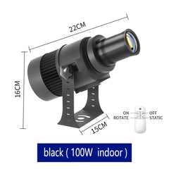 Custom Led HD Gobo Logo Projector Indoor Outdoor Ip67 Waterproof Rotating Advertising Image Projection Light For Floor Wedding