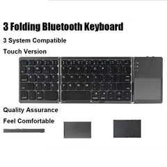 Wireless Folding Keyboard Bluetooth Keyboard With Touchpad For Windows Android IOS Phone Multi-Function Button Mini Keyboard