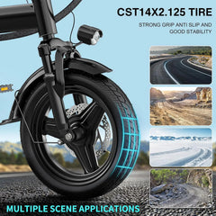 Electric Bike for Adults and Teens, 520W-1200W Motor, 20-28MPH, 32 Miles Range, 48V 10Ah Battery, 3-Level Pedal, Customized