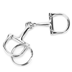 D‑ Snaffle Keychain D‑Shaped Snaffle Keychain  Silver D‑ Zine‑Alloy Horse Snaffle Bits Key