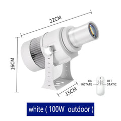 Custom Led HD Gobo Logo Projector Indoor Outdoor Ip67 Waterproof Rotating Advertising Image Projection Light For Floor Wedding