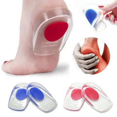 Silicone Gel Insoles Pain Cushion Bone Spurs Pain Relief Heel Cushion Thickened Soft Half Heel Insole Pad Height Increase