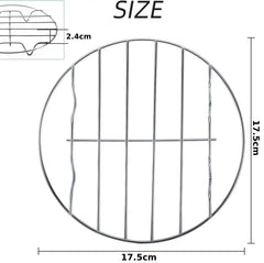 6/7/8 Inch Round Cooling Rack Stainless Steel Cooking Steaming Roasting Rack for Oven Pot Air fryer Pressure Cooker Cake Pan
