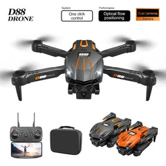NewD88 4K RC Drone,360°Flip,Headless Mode,One Key Return,Altitude Hold,WiFi FPV,Dual Cam Switch,90°Lens Adjust,Birthday Gift Toy
