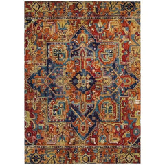 Turkish Style Red Rugs Classic Style Carpet Non Slip Living Room Rug Popular Modern Rug Ottoman Style Boho Rug Entrance Door Mat