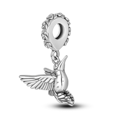 Charms Bead 925 Sterling Silver Pink Butterfly Luminous Firefly Dangle