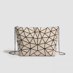 Women's Stylish Foldable Rhombus-Patterned Crossbody Bag, Korean and Japanese Trendy Shoulder and Handbag, Popular Fashion Item