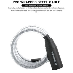 RIDERACE Bike Portable Anti-theft Ring Lock Scooter Electric E-Bike Road High Security Bike Lock Sliver Bicycle Cable Locks