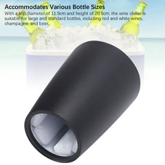 Wine Bottle Cooler Bucket Quick Cooling Gel Pack Dry and Clean Wine Chiller Bucket Frosted Plastic Portable Elegant for Car