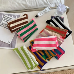 1Pairs Striped Funny Socks Korean Japanese Man Women Design Unisex Fashion Trendy Crew Stockings