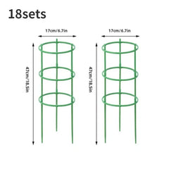 Tomato Cages Trellis Plastic Column Vine Plant Bracket Potted Flower Plant Support Pile Stackable Tomato Tower Plant Cage