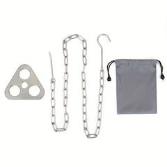 Portable Camping Gear and Equipment  Detachable Outdoor Barbecue Tripod Hanging Rack  Campfire Cooking Accessories Set
