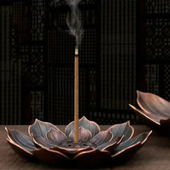 Incense Holder for Sticks,Incense Burner, Lotus Detachable Ash Catcher for Home Decor,Yoga SPA Fragrance Accessories