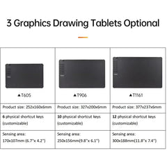 TABLIKE Graphics Tablet for Drawing, Ultra-thin Art Sketch Digital Pad with Battery-free Stylus 8 Pen Nibs 8192 Levels Pressure
