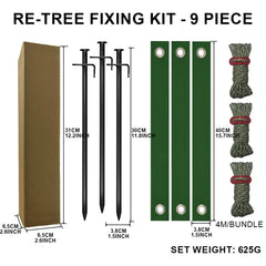 1SET Tree Stake Kits, Tree Stakes and Supports Kits for Young Trees Against Bad Weafor Newly Planted Tree Strap Garden Accessori
