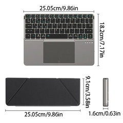 Bluetooth 5.3 Wireless Bluetooth Keyboard Portable Detachable Foldable Keyboard Universal Compact Rechargeable Keyboard Travel