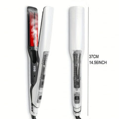 Steam Hair Straightener Professional Electric Ceramic Wide Hair Curling Flat Iron Hair Plates Lcd Display Hot Comb Straightening