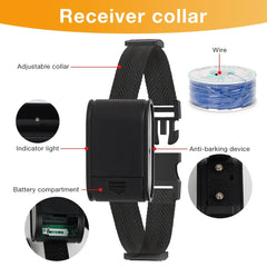 HT-023 Pet Electronic Fencing System Rechargeable Dog Training Device Electric Dog Fence Beep Shock Collar for Pet Supplies